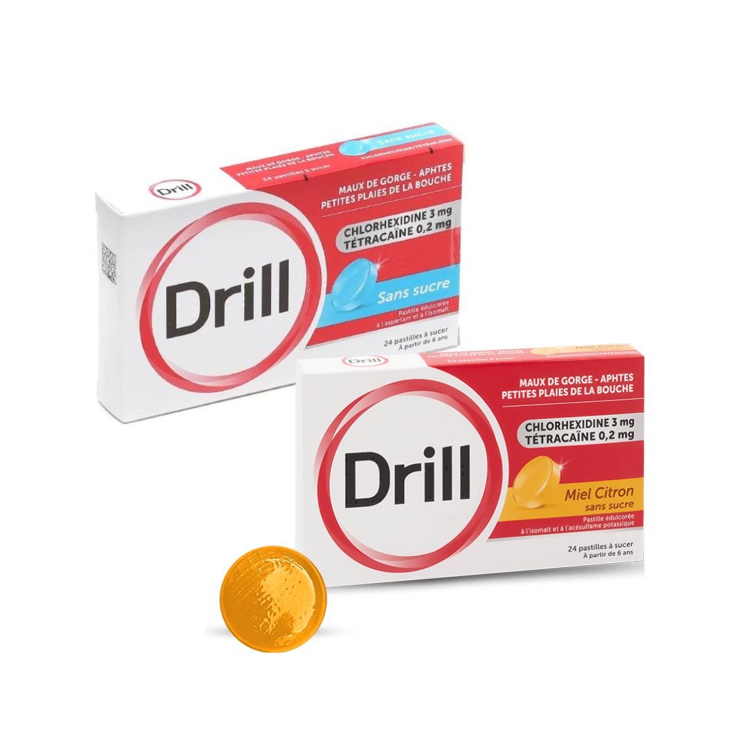 Drill Miel Citron Sans Sucre 24 pastilles